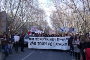 «Geraçao a Rasca» (juventud en precario) tomó las calles de Portugal el pasado 12 de marzo