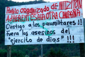 Paramilitares fabrican delitos en contra de los adherentes de Mitzitón