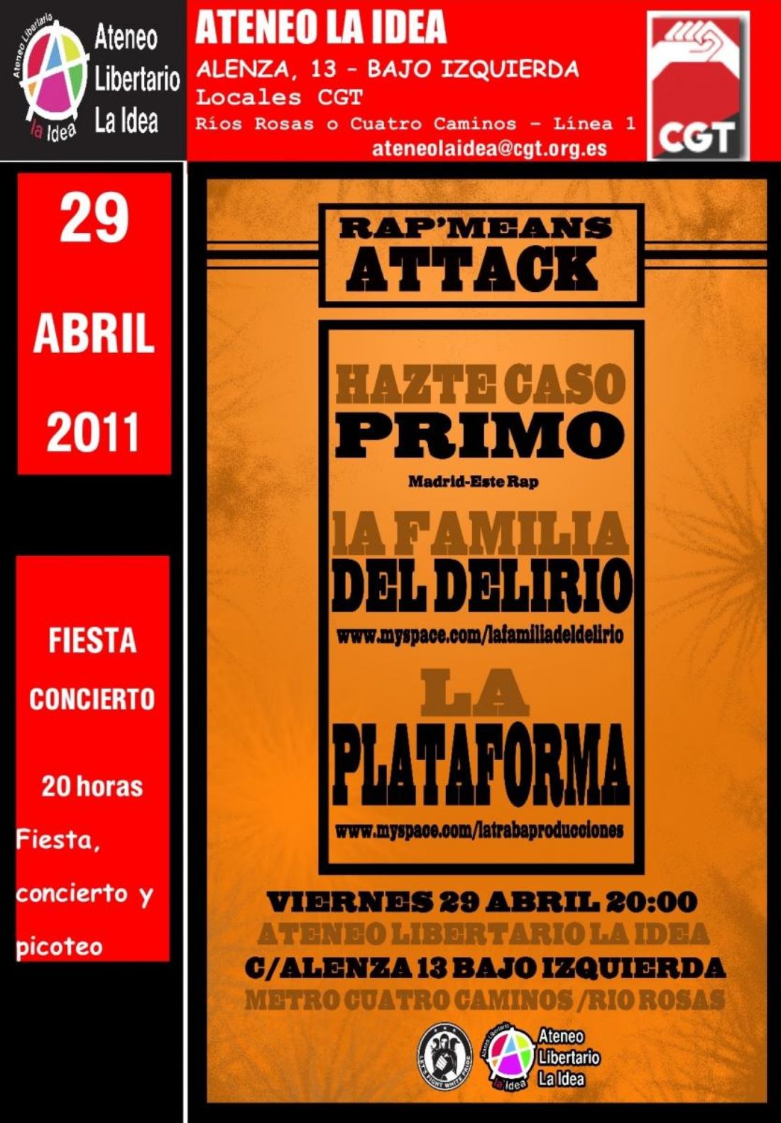 Fiesta-concierto en calle Alenza (Ateneo La Idea)