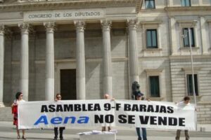 Madrid: Concentración contra la privatización de Aena
