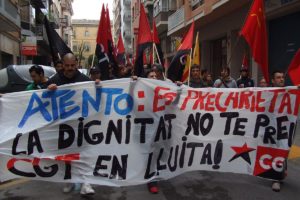 Manifestación en Lleida por la readmisión de Juanma (Atento) – 16 abril