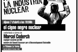 Primavera antinuclear en Barcelona. Paremos la industria nuclear! Actos 7 y 14 de abril