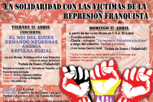 Concierto y actividades en solidaridad con las víctimas de la represión franquista en Tudela de Duero (Valladolid)