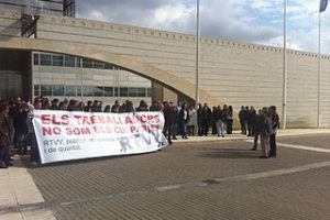 Treballadors de RTVVprotestan contra «les amenaces sobre el futur laboral».