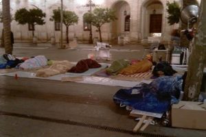 Conflicto de Tussam: más de un mes de plantón en la Plaza Nueva de Sevilla