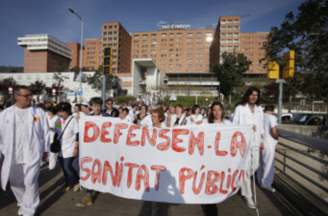 Concentraciones en defensa de la sanidad público y sus puestos de trabajo en Barcelona