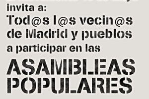 Madrid: Asambleas populares en cada barrio y cada pueblo
