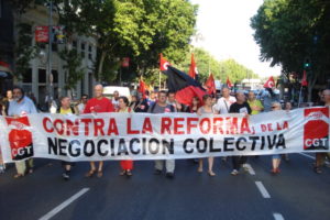 Manifestación de CGT en Madrid contra la Reforma de la Negociación Colectiva (29 junio)