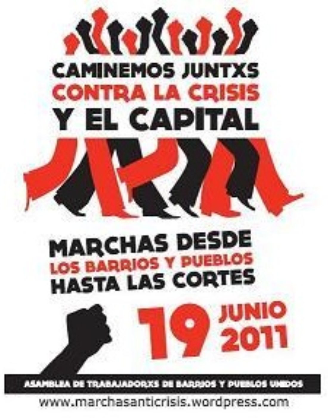 La Idea, Madrid: Marcha 19 de junio «Caminemxs juntxs contra la crisis y el capital»