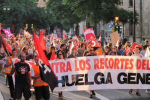 Zaragoza: 900 manifestante contra la reforma de la Negociación Colectivo (23-J)