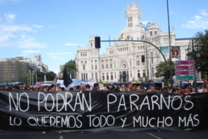 Manifestación en Madrid exige libertad sin cargos para los detenidos del 15-M