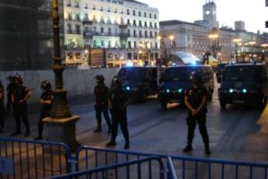 Brutales cargas policiales contra manifestación pacífica de Indignadxs en Madrid
