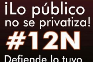 Campaña en Burgos en defensa de los servicios públicas, previa al 12-N