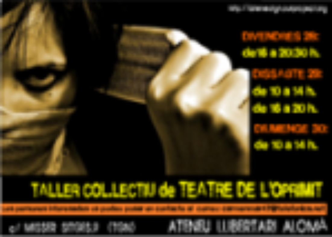 Taller de Teatro del oprimido en Tarragona organizado por el Ateneo Libertario Alomà