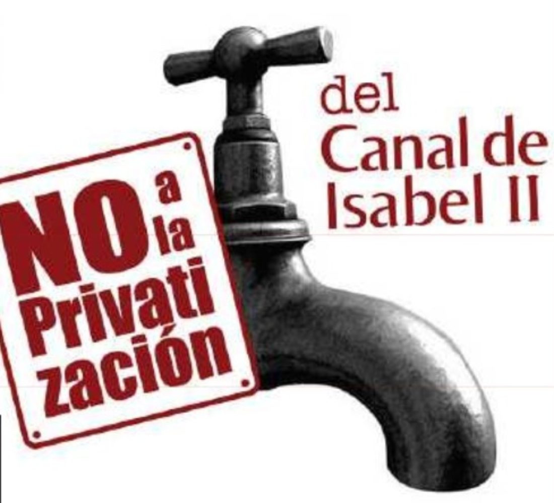 Al La Idea, Madrid: «El agua es de todxs. No privatiación Canal Isabel II»