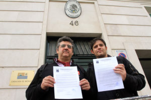 CGT denuncia nuevo crimen de Estado del gobierno mexicano ante las embajadas de la ONU y de México en Madrid