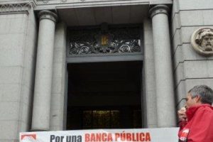 CGT se manifestó ante el Banco de España y la patronal de Ahorro en Madrid
