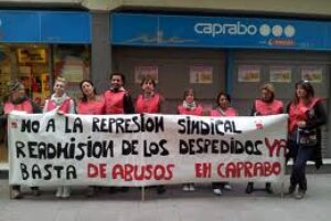 Acción unitaria en los barrios contra los despidos en Caprabo