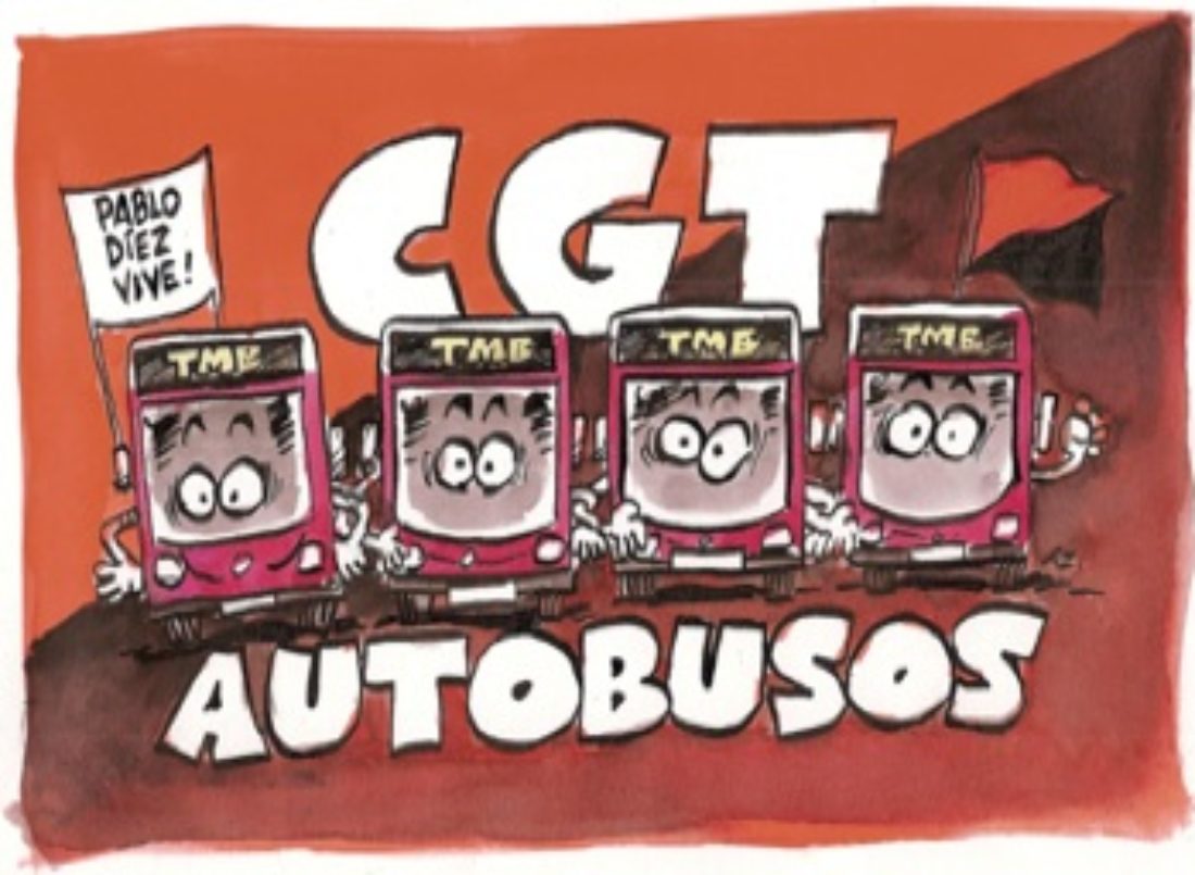 Manifestación conjunta Metro y Autobuses de Barcelona
