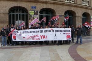 Nueva concentración en Valencia por un Convenio Digno en Telemarketing
