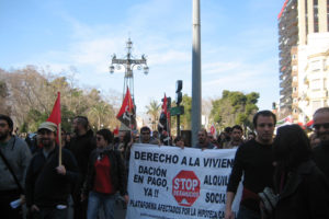 19 F en Castellón: El Bloque obrero unitario se manifestó contra la reforma laboral