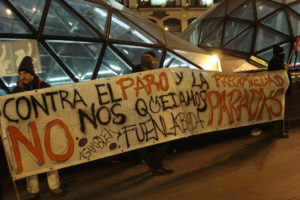 Concentración en Madrid contra la reforma laboral. Heridos y detenidos por carga policial