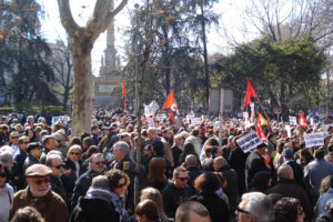 Multitudinaria manifestación en Madrid contra la reforma laboral