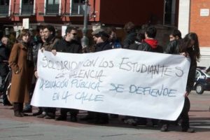 Valladolid: Solidaridad con los estudiantes de Valencia