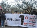 Protesta contra la aprobación de los Presupuestos Generales de Aragón