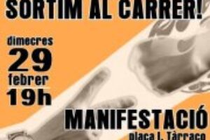 Tarragona: ¡Defendamos los derechos sociales y laborales, salgamos a la calle!