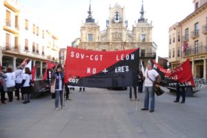 Manifestación en Astorga preparatoria de la Huelga General (22 m)