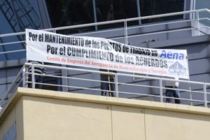 Acción de protesta en AENA Barajas y Torrejón previa al inicio de las huelgas