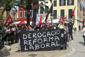 Manifestación CGT en Ciutadella de Menorca el 29M