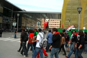 Las Huelguista de Eulen-Vialia de Málaga mantienen la acampada