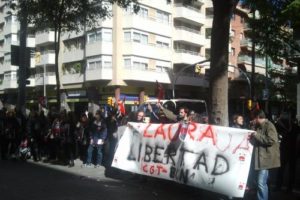 Concentración de apoyo a Laura y contra su detención por los mossos d´esquadra
