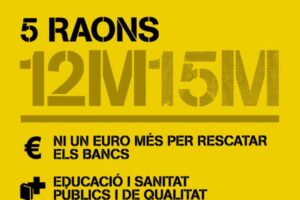 12M-15M en Catalunya: manifestación y otras actividades