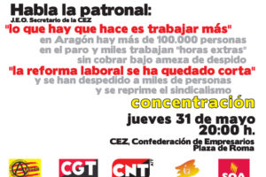 Zaragoza: concentración en la CEZ