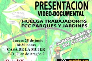 Zaragoza: Presentación del libro documental «Jardineros en lucha»