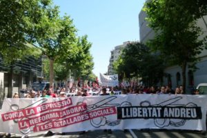 Manifestación confederal 16J en Barcelona