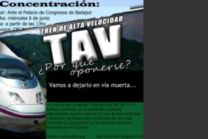 Badajoz: Concentración contra el Tren de Alta Velocidad
