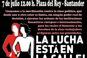 Santander: Concentración bajo el lema «Los derechos se defienden luchando»