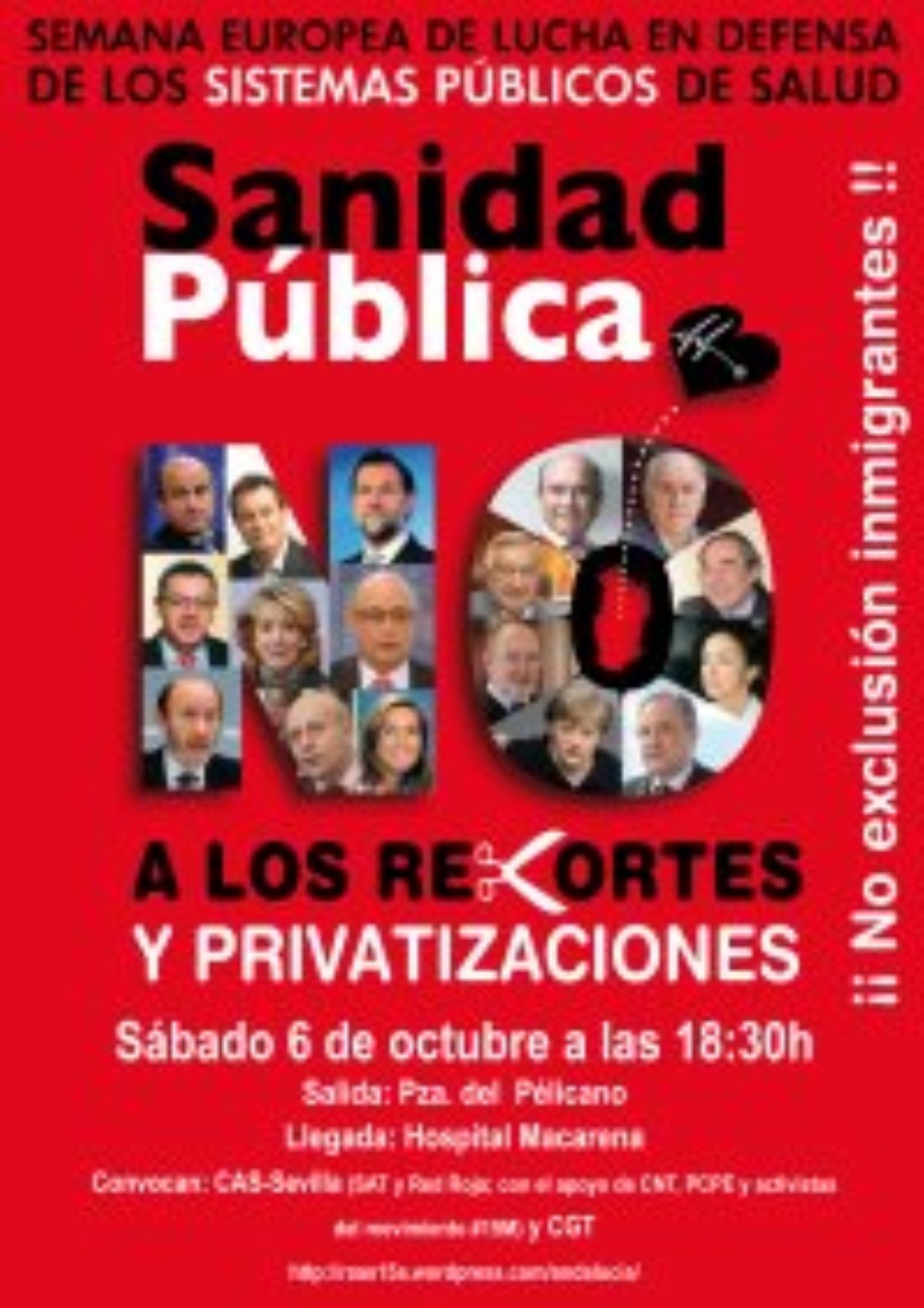 Manifestación contra los recortes y privatizaciones en la Sanidad Pública en Sevilla