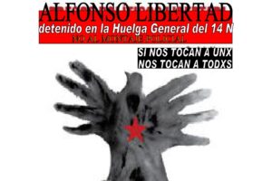 Manifestación por la libertad de Alfonso, detenido el 14N
