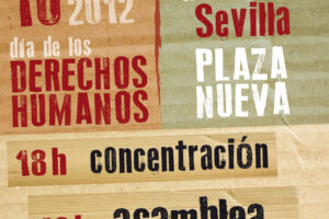 15M Vivienda Sevilla convoca actividades en Plaza Nueva con motivo del Día de los Derechos Humanos