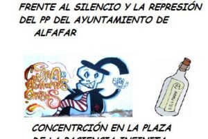 Concentración frente al silencio y la represión del PP de Alfafar