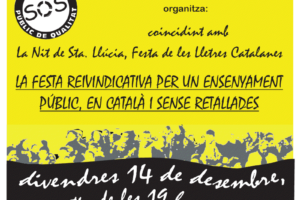 Tarragona: Fiesta reivindicativa por una enseñanza pública, en catalán y sin recortes