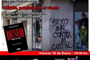 Presentación del poemario «Deseo, palabras en el viento» y charla-debate sobre activismos LGTBIQ en Argentina y el Estado español.