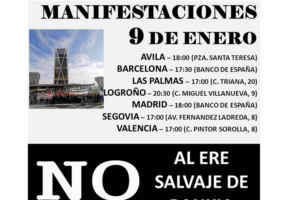 Concentraciones de empleados en contra del ERE en Bankia