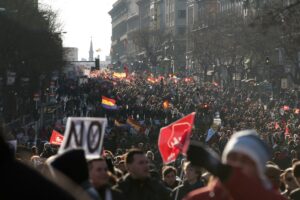 23F: Multitudinaria manifestación en Madrid
