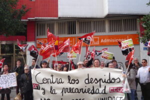 Los trabajadores de Unipost se manifiestan en Valencia